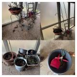 Outdoor flower pots, Shepherd took, trellis