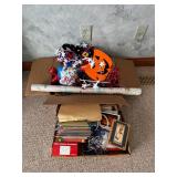 Holiday decorations, assorted cards