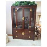 Henredon break front Hutch-walnut