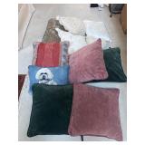 Assorted pillows