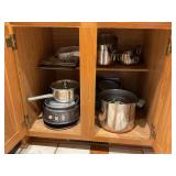 Assorted pots and pans, bakeware