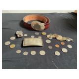 Belts, belt buckle,coins