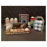 Assorted golf balls, and memorabilia
