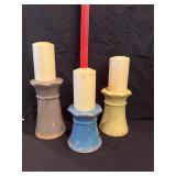 Candle holders with candles
