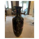 Tall decorative metal vase