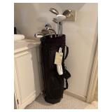Golf bag and Wilson golf clubs