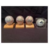 4 Signed Baseball