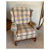 Smith brothers chair with foot stool