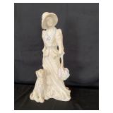 Statue of Woman and her dog