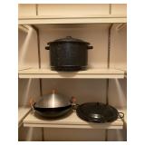 Stock pot, walk, camping plates