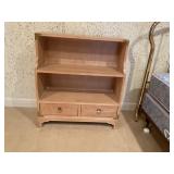 Hickory book shelf with drawers