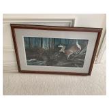 Vintage 1989 Artist Signed Framed wild nature