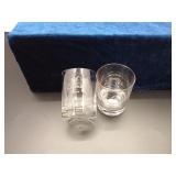 Low ball cocktail glasses set