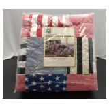 Patriotic Quilt & Flag Set