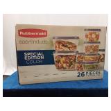 26 piece Rubbermaid Container set