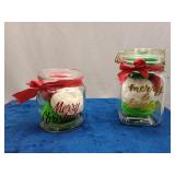 2 jars Homemade vinyl scrubbies