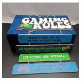 Gaming Rules Sign
