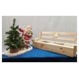 Handmade Swing Bird Feeder w/Santa Christmas Decor