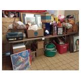 Large Table of Items includes McDonalds Glasses