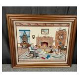 Serigraph & Hand coloring by C.Carson