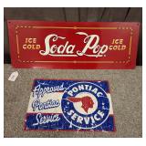2 larger Metal Signs