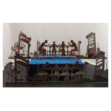 Metal decor- Family at a meal