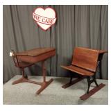 2 Vintage School Desks