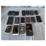 Cell phones and chargers, cords