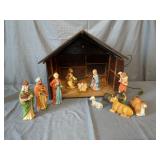 Vintage Christmas manger sene