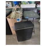 Table, rolling storage, plastic storage