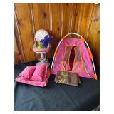 American Girl chair and tent