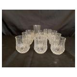 Assorted long champ glasses