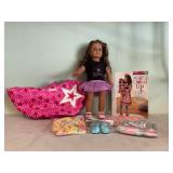 American Girl doll, with accessories
