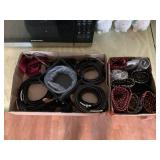 Assorted belts, suspenders, ties