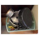 Assorted pots and pans