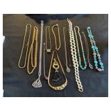 Assorted costume jewelry