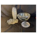 Polish bowl, candy dish, ashtray & vase