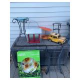 Patio storage chest and outdoor decor