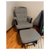 Glider chair and ottoman