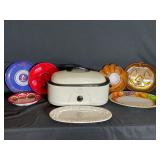 Rival 18 qt roaster oven and serving dishes