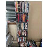 Large lot of DVDï¿½s and storage unit