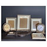 Picture frames, clocks, decor