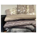 3 - comforters and 6 - pillows