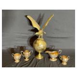 Brass eagle and decor