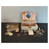 Costume Jewelry with VTG Jewelry Boxes