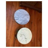 Marble top plant stands