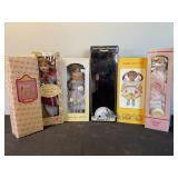 Assorted porcelain dolls