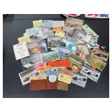 Assorted postcards and racing memorabilia