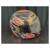 Briefed racing helmet