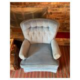 Blue swivel rocking chairs